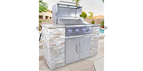 Gas griller for outdoor